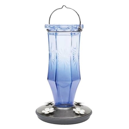 Daretocare Sapphire Starburst Vintage Glass Hummingbird Feeder DA106204